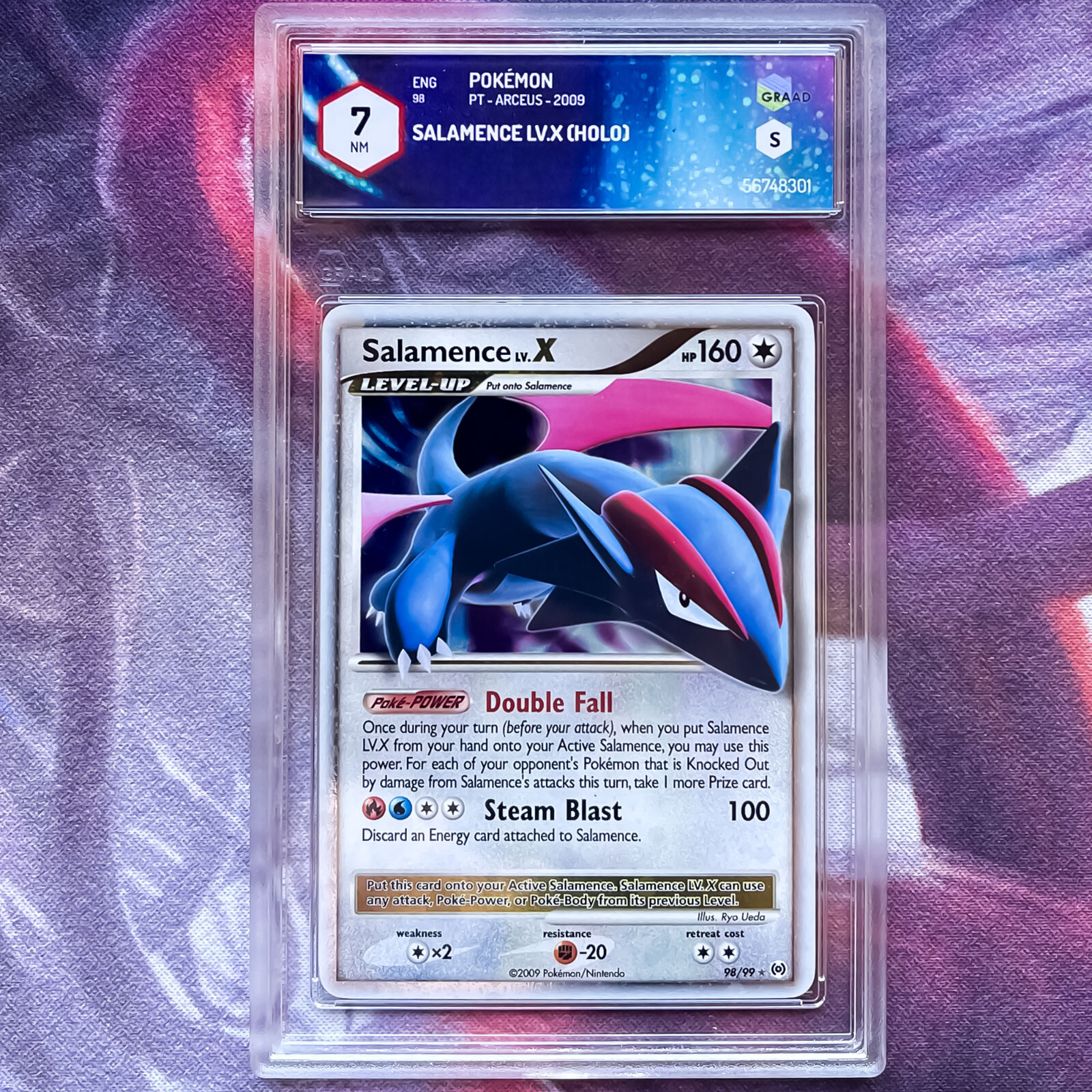 Pokemon • Salamence Lv.X ULTRA HOLO • PLATINUM ARCEUS 98/99 NMINT