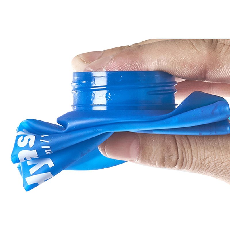1* Outdoor sports portable folding TPU soft water bottle with straw