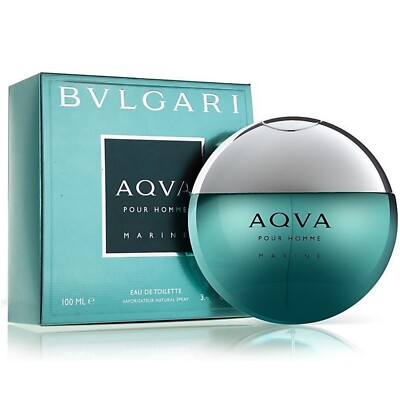 Bvlgari Aqva Marine Pour Homme Eau De Toilette For Men EDT 3.4 FLOz 100ml