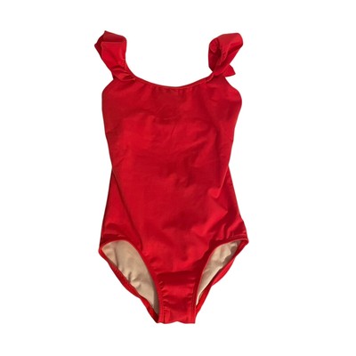 NWT Jo + Jax Ruffled Up Candy Apple Dance Leotard Size YXL (13)