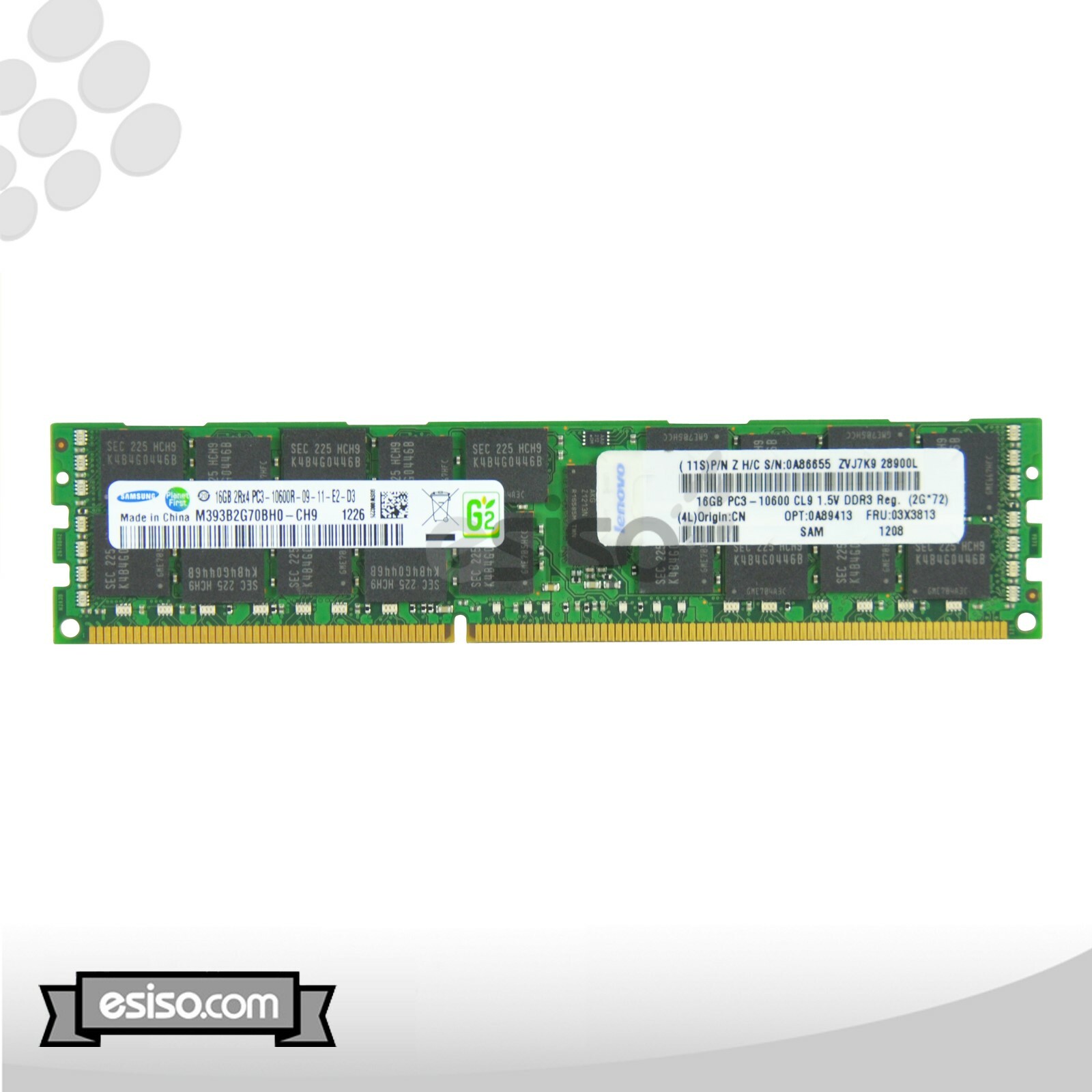 16GB PC3-10600R DDR3 1333MHz 2Rx4 ECC Reg Z800 /& Proliant G7 4x4GB