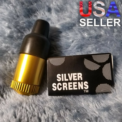 NEW Small Gold Bullet Smoking Pipe Tobacco Herb Portable