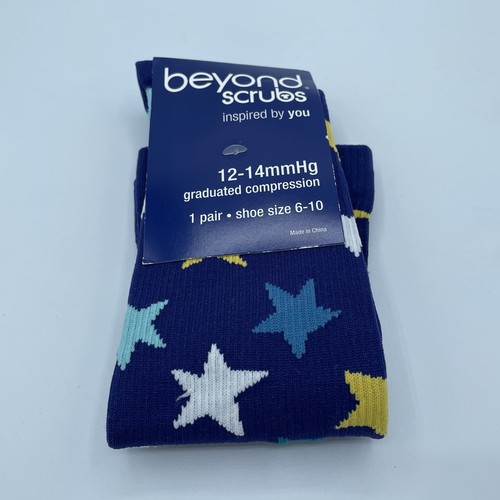 12-14mmhg Navy Blue Stars 6-10