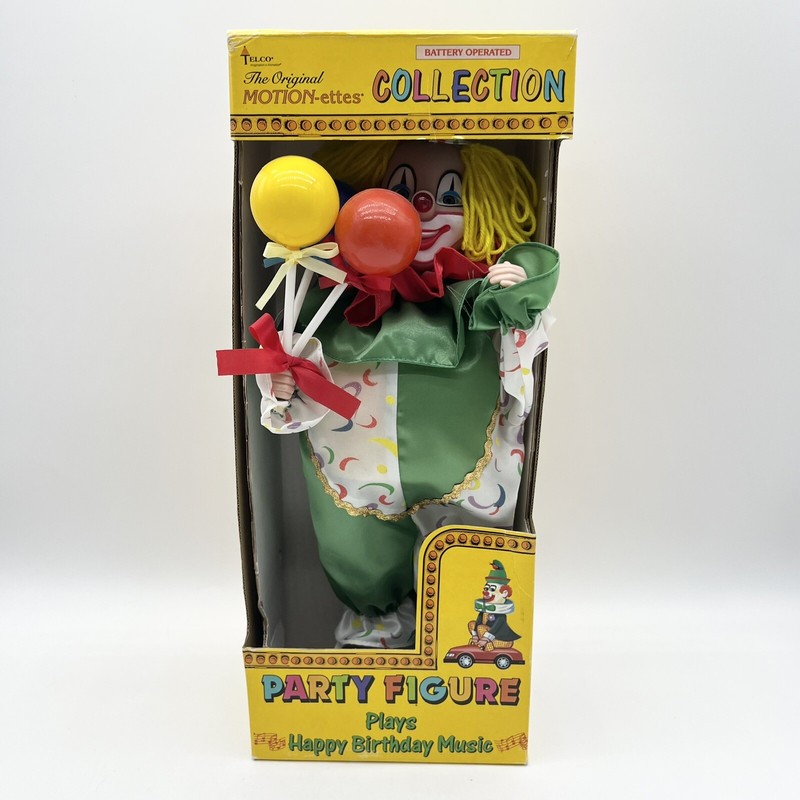 Vintage Telco Motionette Party Figure Plays Happy Birthday Clown with
