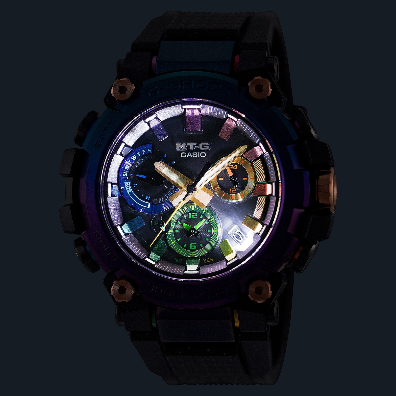 Pre-owned Casio G-shock Mtg-b3000dn-1ajr Mt-g Bluetooth Radio Solar Watch Carbon 50.9mm