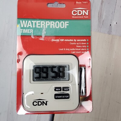 CDN TMW1 Digital Waterproof Timer - White