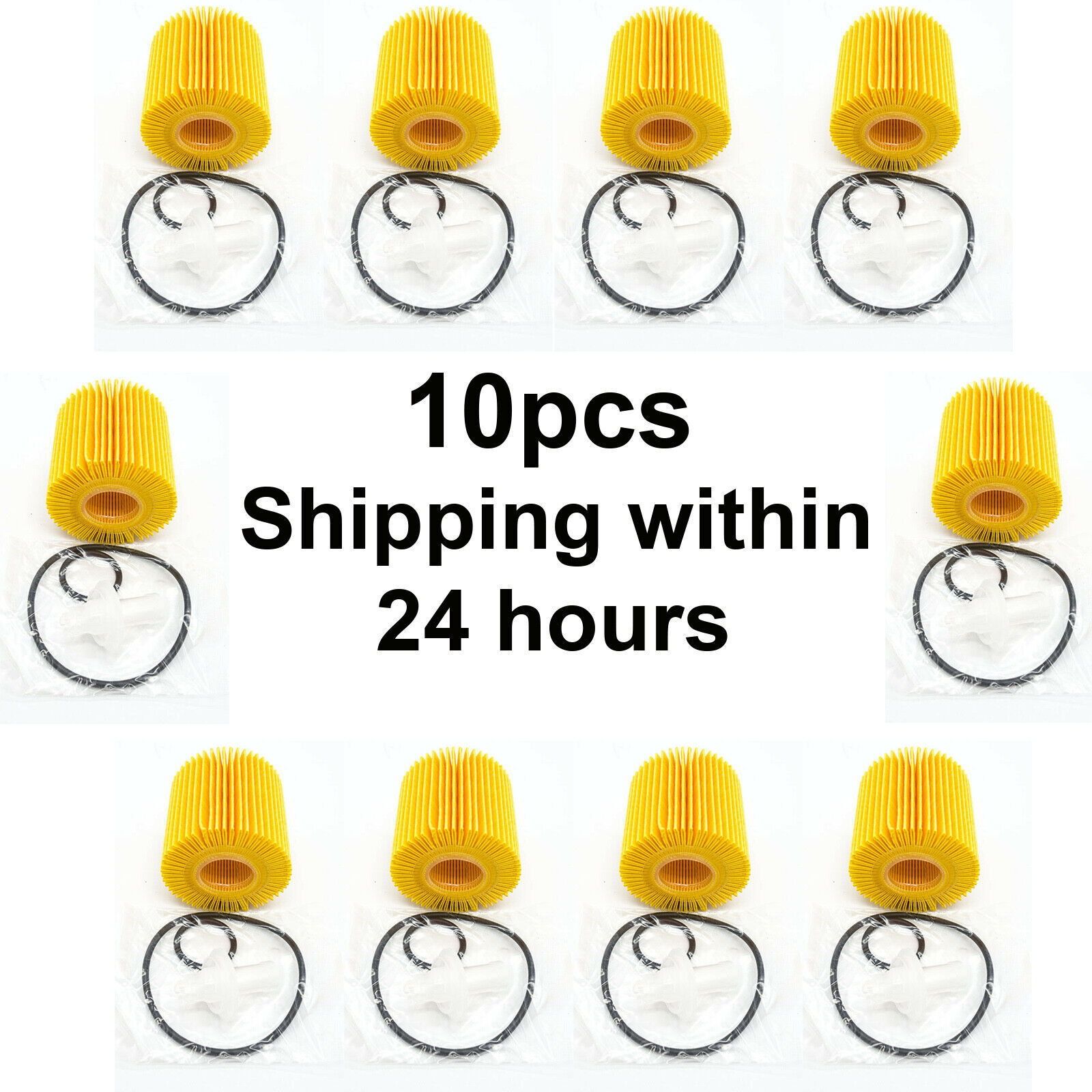 10 PCS Engine Oil Filter for Toyota Avalon Camry Highlander RAV4 Tacoma Sienna