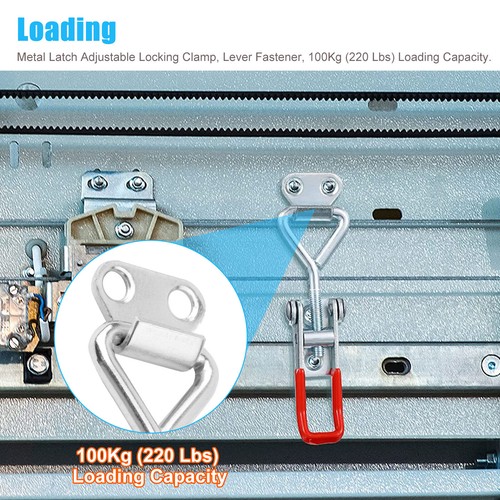 2 PCS Steel Toggle Latch Catch Adjustable Lock Clamp Anti-rust Clip For Box Case