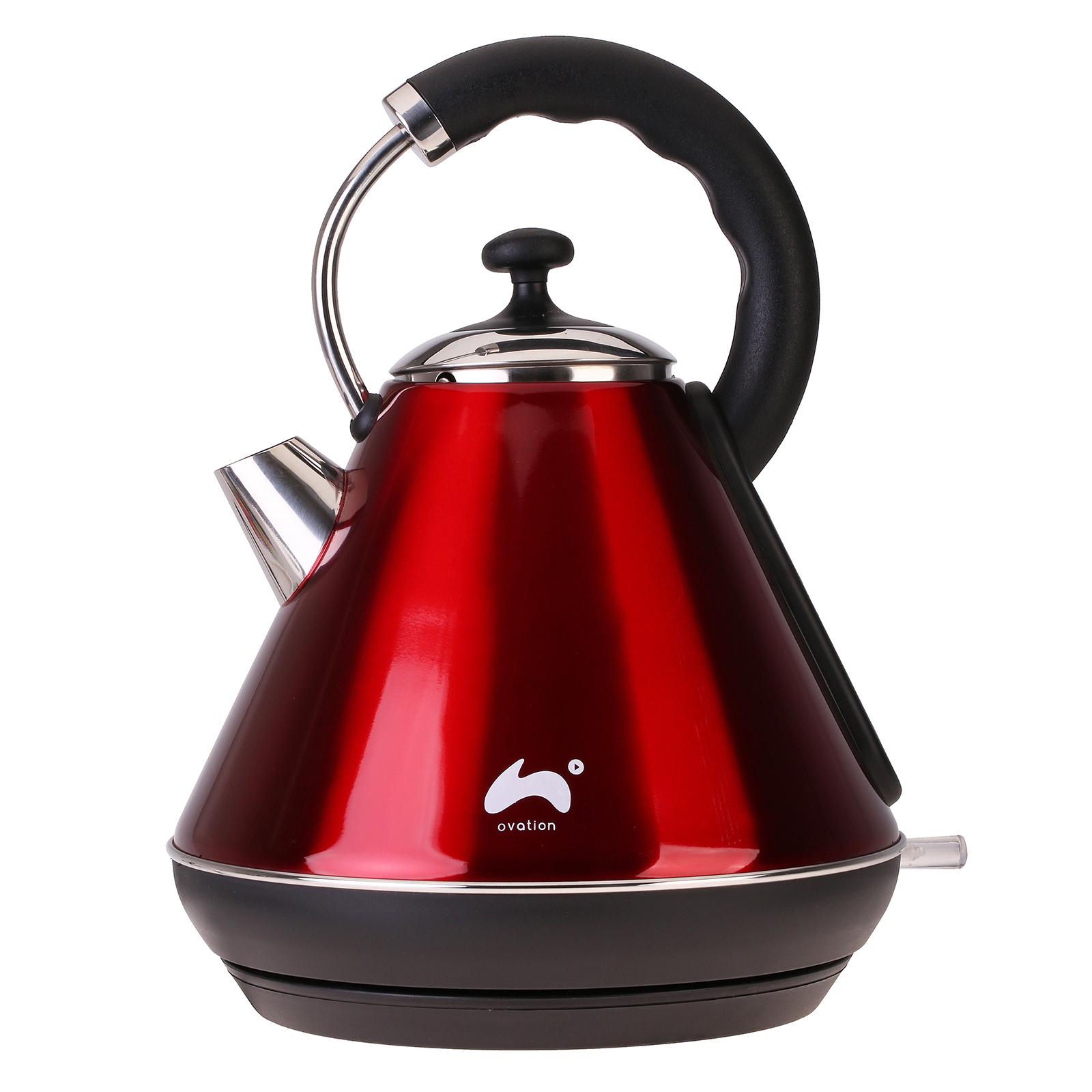 Ovation 1.8L Electric Cordless Pyramid Jug Kettle Fast Boil 2200W Red S