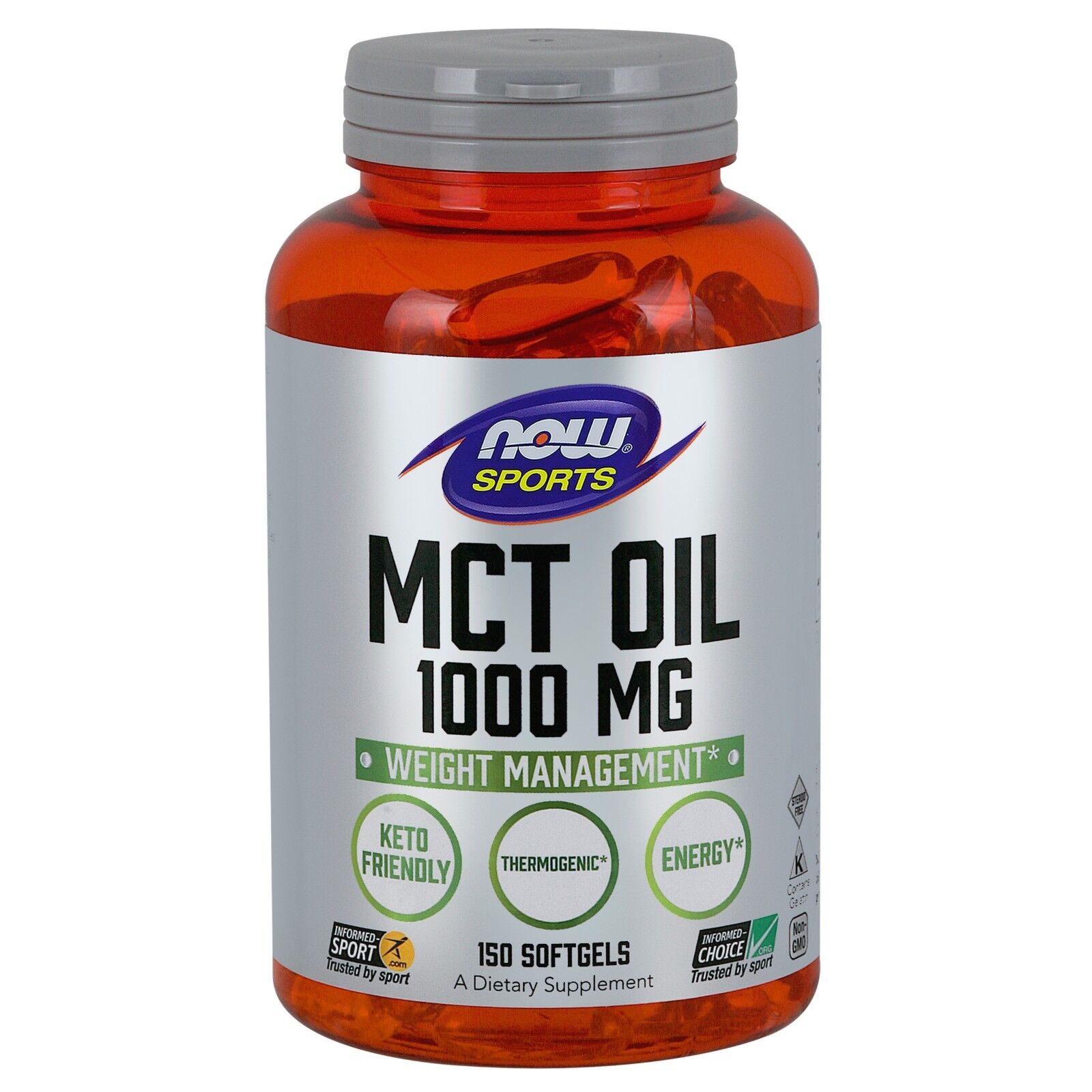 NOW Foods Масло MCT, 1000 мг, 150 мягких таблеток