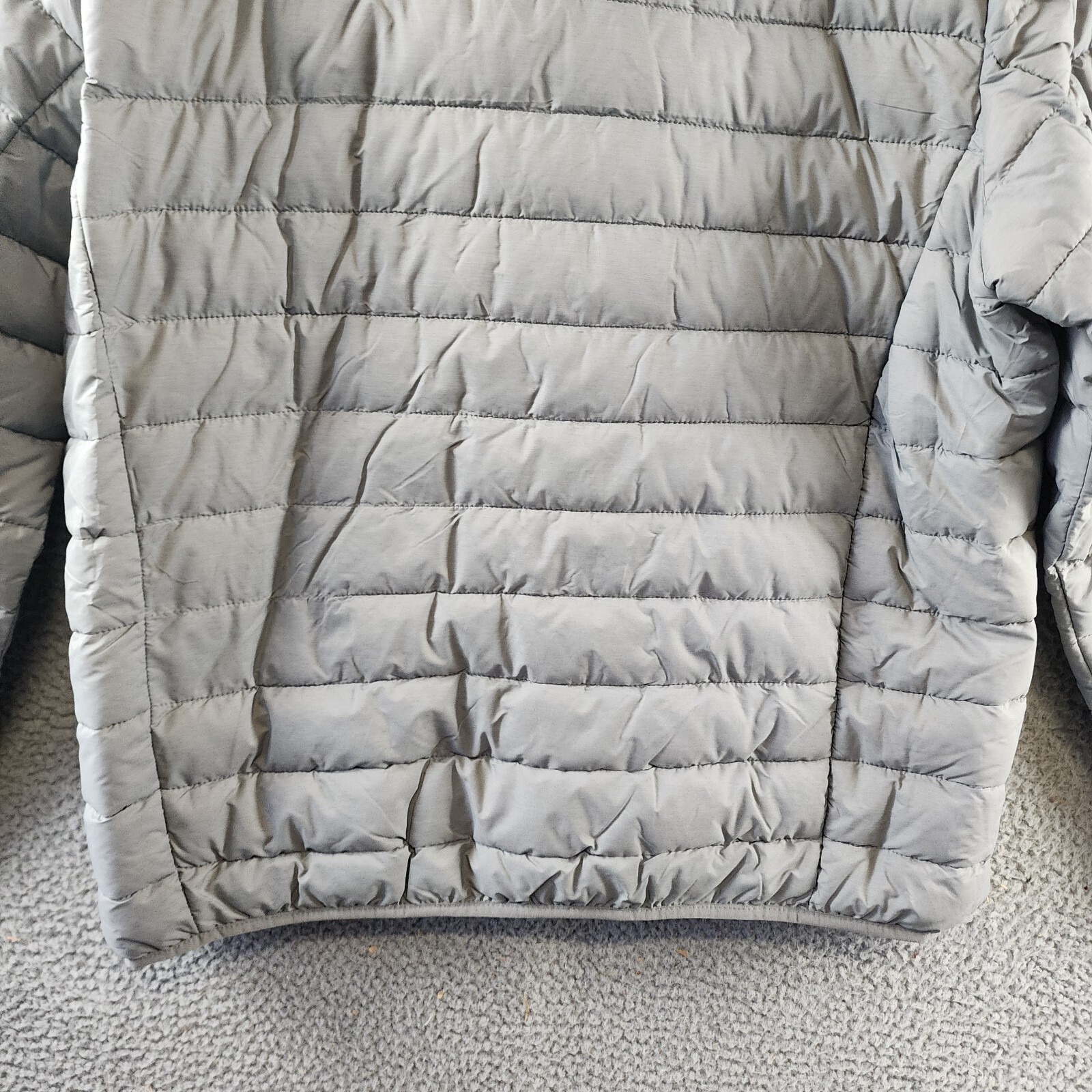 Club Room Quilted Packable Puffer Jacket Men's XL Heather Grey Zip Closure L/S~ - Picture 14 of 15