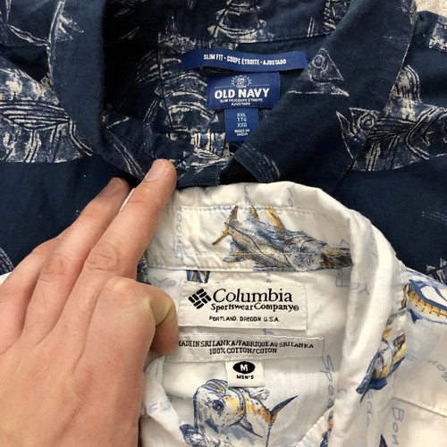 HUGH Lot Of Men's Fishing Shirts Columbia, Magellan Outdoors, Pirana Joe, & More