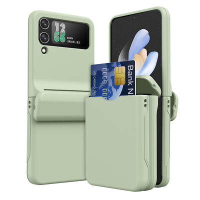 For Samsung Galaxy Z Flip 6/5/4/3 Hinge Protection Case Card Slot Wallet Cover