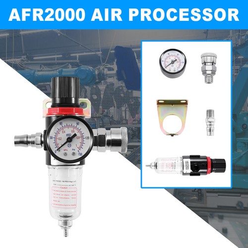 AFR2000 1/4inch Air Filter Regulator Compressor Filter Water Trap Pressure Gauge