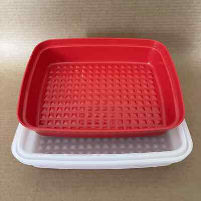 New! Tupperware Season Serve Jr Meat Tray Marinade Keeper Container