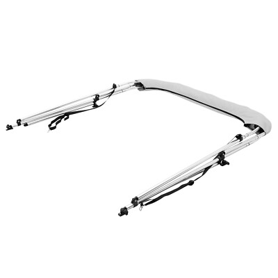 VEVOR 3 Bow Bimini Top Boat Cover Detachable Mesh Sides 600D with Frame 67"-72"W