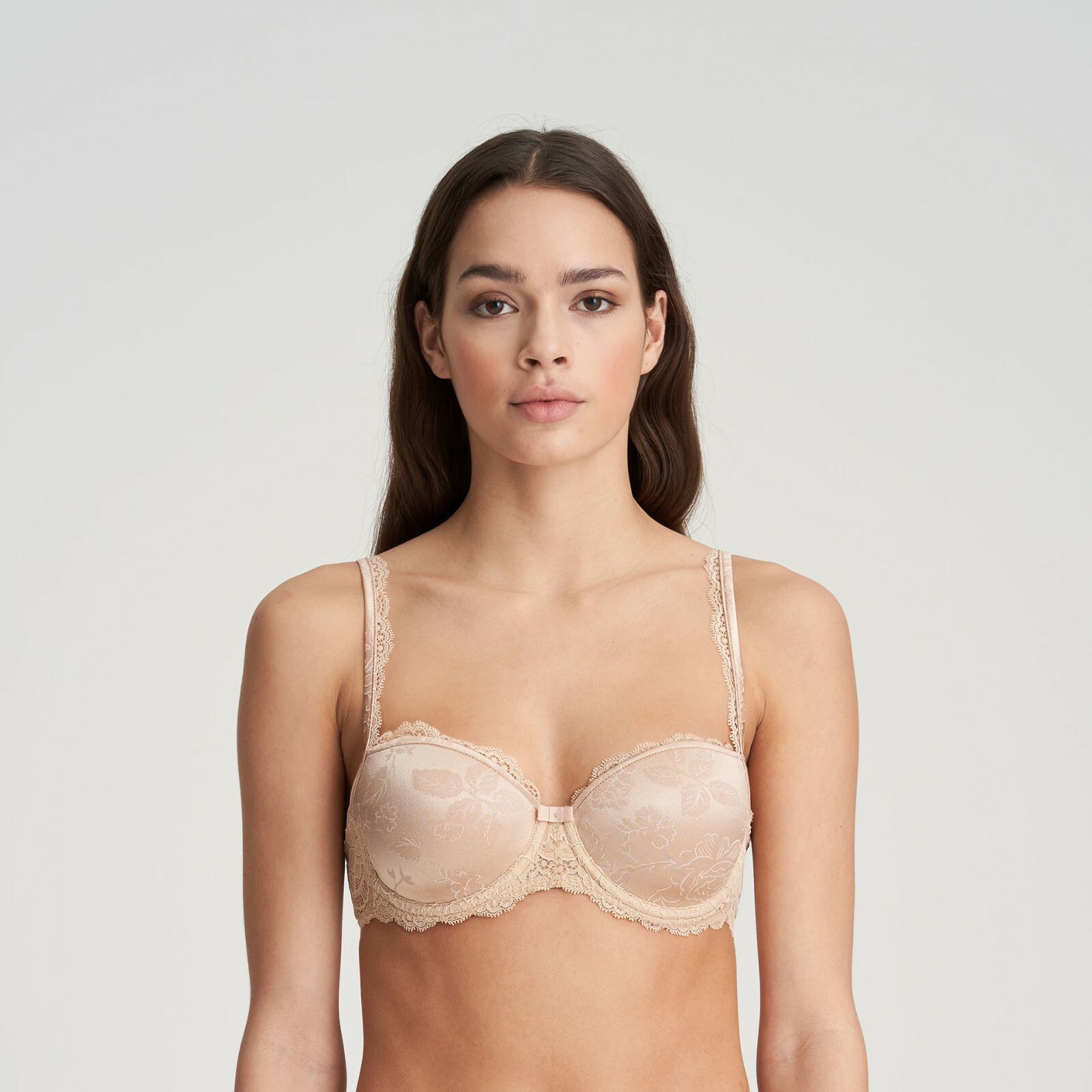 Marie Jo Sylvia Glossy Sand Beige Außenträger Unterlegt Spitze Glänzend 0102469