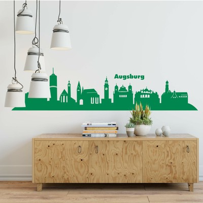 Wandtattoo Augsburg Skyline 