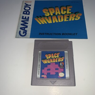 Space Invaders ORIGINAL NINTENDO Gameboy Game Tested, Authentic! With Manual