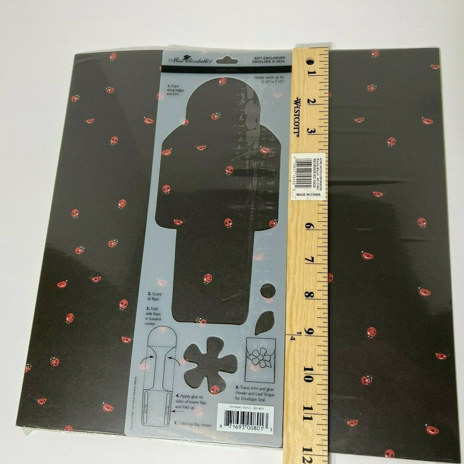 Flower Gift Enclosure Envelope Card Making Stencil Template Paper Crafts