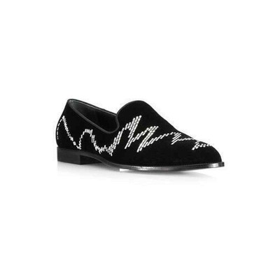 

Бархатные лоферы для курения Giuseppe Zanotti Flavio, черный, серебристый 42,5 евро США 9,5