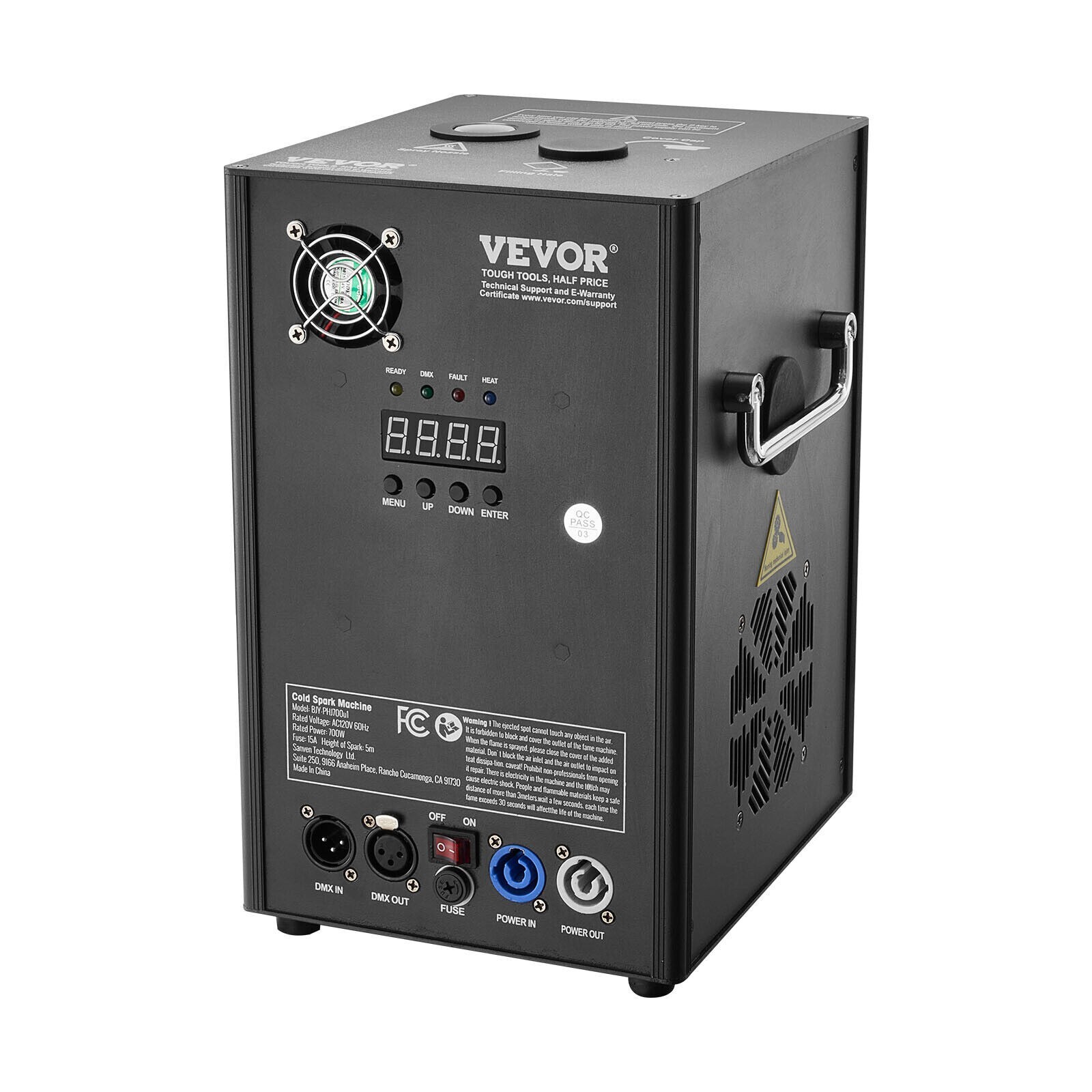 VEVOR Cold Spark Machine 700W Stage Effect DMX Firework DJ Wedding 6.6-16.4ft