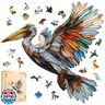 Qiuenisray Wooden Puzzles for Adults 500 Pieces, Pelican Jigsaw Puzzles, FSC Certified Wall Decor Unique Shape Adult Puzzles, Irregular for Family Friend 21.2 x 21.1 in