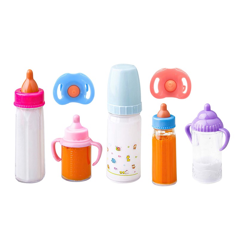 3/4pcs Portable Milk Nursing Bottle Doll Accessories