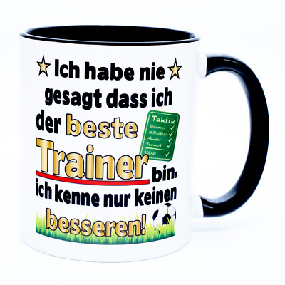 Beste Trainer Fußball Tasse Becher Geschenk Geburtstag Weihnachten Zubehör Fan