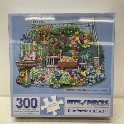 Bits & Pieces 300 Large Pc Puzzle Spring Greenhouse Russell Cobane 20  X 25 