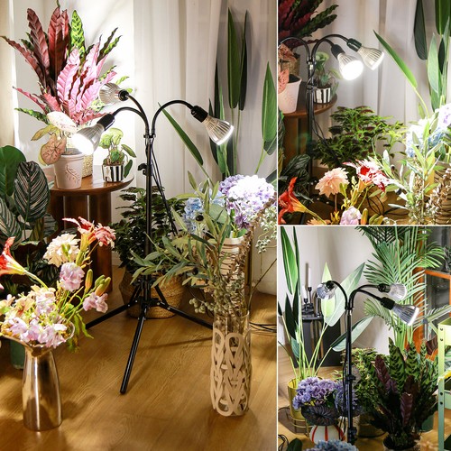 LED Grow Light with Adjustable Tripod Stand Full Spectrum with Replaceable Bulbs