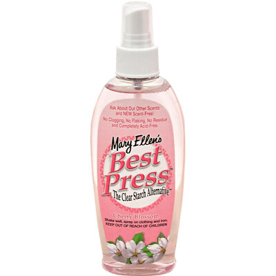 Mary Ellen's BEST PRESS Fabric STARCH~ Cherry Blossom Scent ~ 6 oz. Bottle