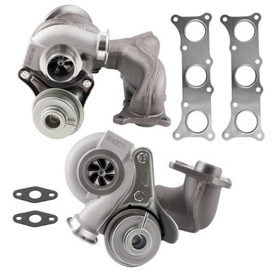 TD03 Billet Twin Turbo for BMW 135i 335i 335is 335xi 3.0L 06-11 N54 6+6 Blades