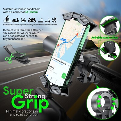 Universal Bike, Bicycle, Scooter & Golf Cart 360° Rotatable Phone Holder Mount