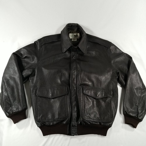 LL BEAN A2 Leather Bomber Jacket Size 