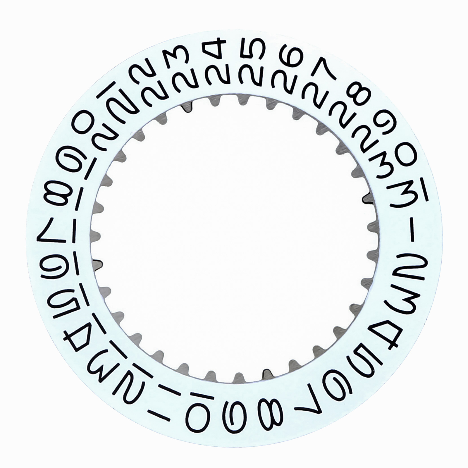 CALENDAR DATE DISC FOR ROLEX MOVEMENT 1575, 1601,1603 DATE, DATEJUST NQS WHITE