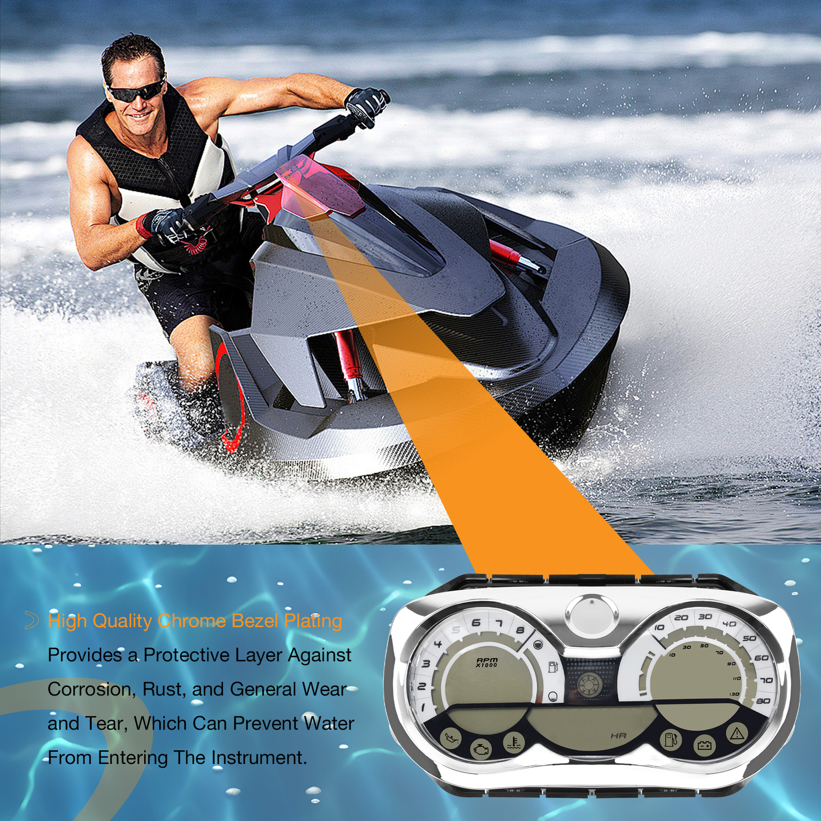 278002270 LCD Speedometer Gauge Cluster For 2006-2011 Sea Doo RXP RXT GTX Wake