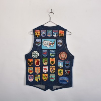 Vintage Maverick waistcoat patch American states made in U.S.A circa 1970 (2015)