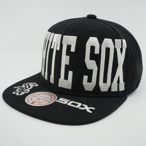 MENS MITCHELL & NESS MLB BIG TEXT 1 SNAPBACK WHITE SOX