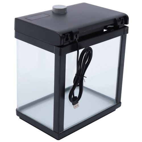 水槽用品 NOIR 1.5 Gallon Aquarium Kit Fish Tank 5V Black Low Noise Bedroom
