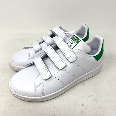 Adidas Originals Kids 2 Stan Smith No Laces Sneaker White Green Casual Shoes