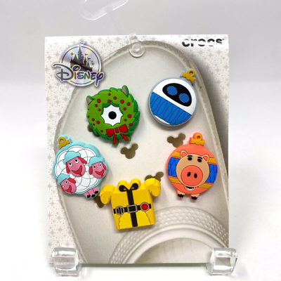 NWT Disney Parks 5 Piece Pixar Holiday Jibbitz Set by Crocs