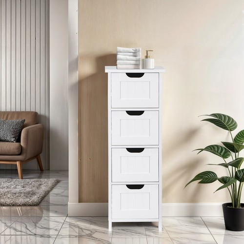 Freestanding Small Bathroom Cabinet Side Storage Organizer 4 Drawer for Bathroom