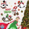 Mfault Merry Christmas Snowman Wall Decals Stickers, Xmas Tree Sleigh Peppermint Candy Decorations Bedroom Art, Snowflake New Year 2026 Party Home Kitchen Decor Winter Holiday Gift