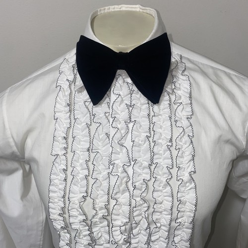 NEW Bow Tie Vintage Floppy Wide Velour Necktie Prom Tuxedo Black VTG 60s 70s Men