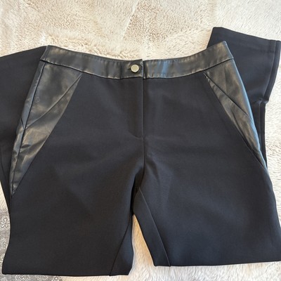 Marc New York Faux Leather Pants Spandex Full Control Waistband Slacks Trousers