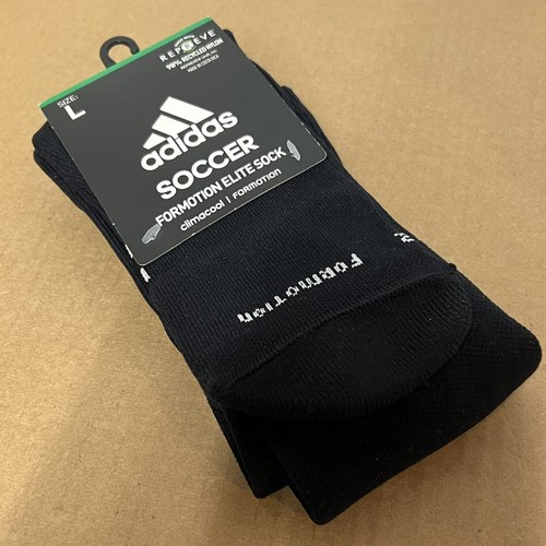Adidas NCAA FORMOTION ELITE SOCCER SOCK Large BLACK CLIMACOOL