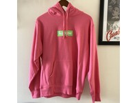 pink and green supreme hoodie