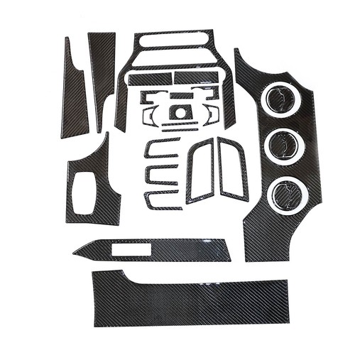 30PCS Carbon Fiber Full Set Interior Decoration Trim Kit For 2015+ Ford Mustang