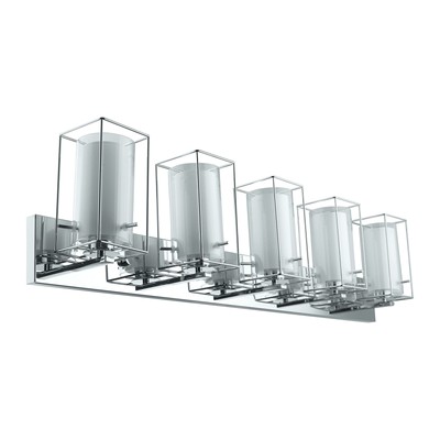 EGLO iRide 5-Light Modern Vanity Light Indoor Wall Sconce Dimmable LED Mirror...